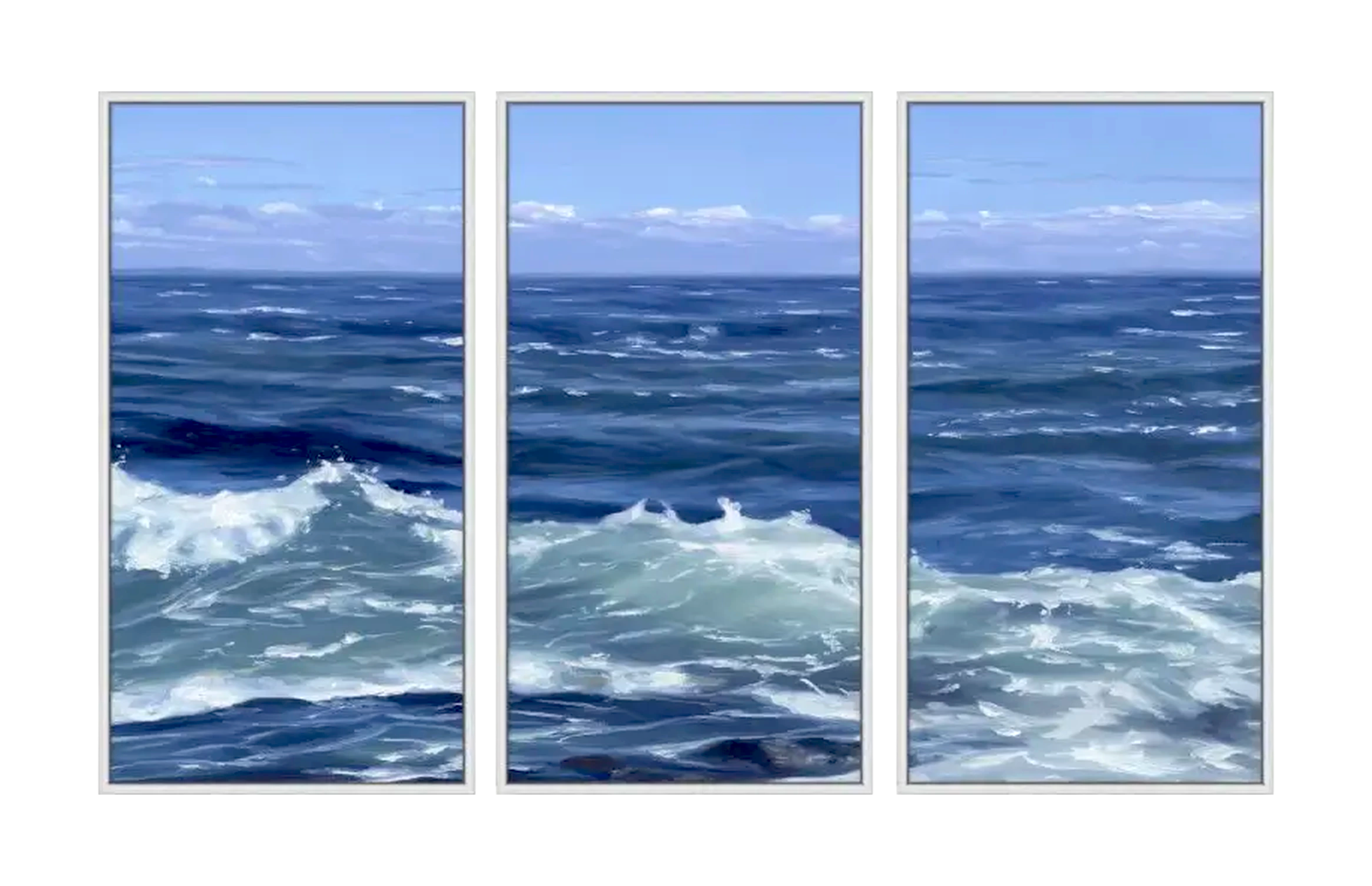 Open Sea Triptych Giclee Art 42"x66"