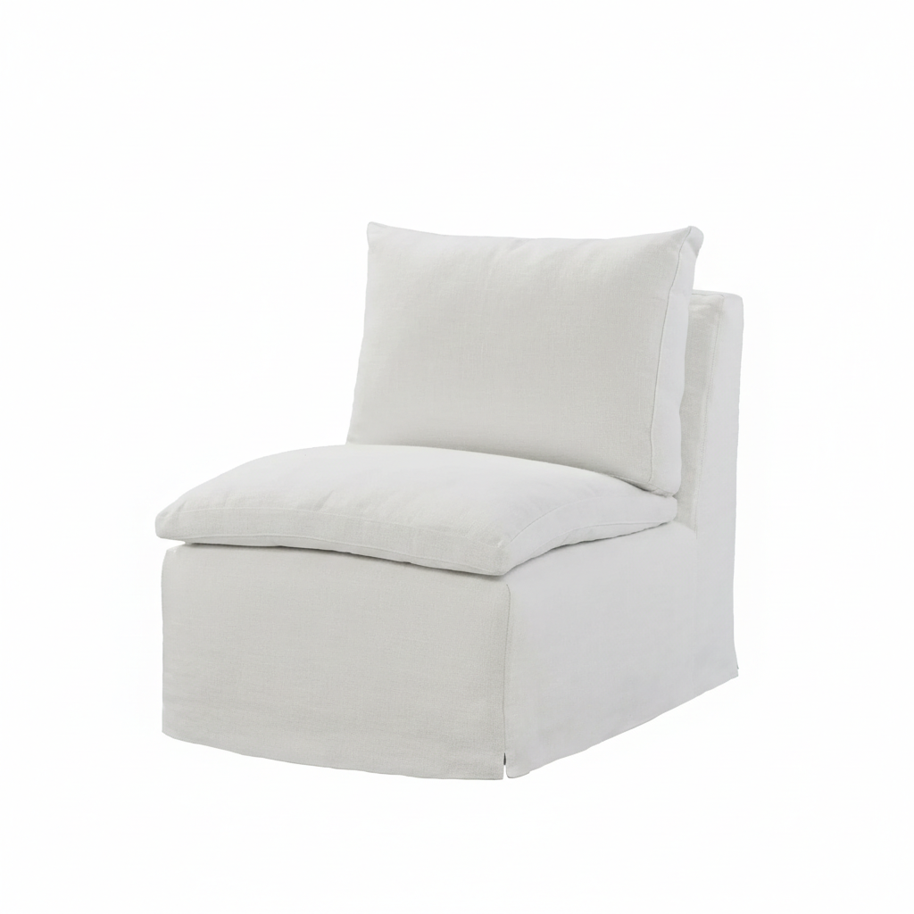 SALT CREEK ARMLESS SLIPCOVERED CHAIR