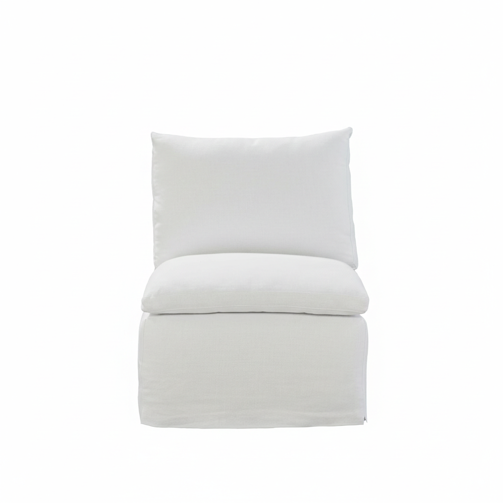 SALT CREEK ARMLESS SLIPCOVERED CHAIR