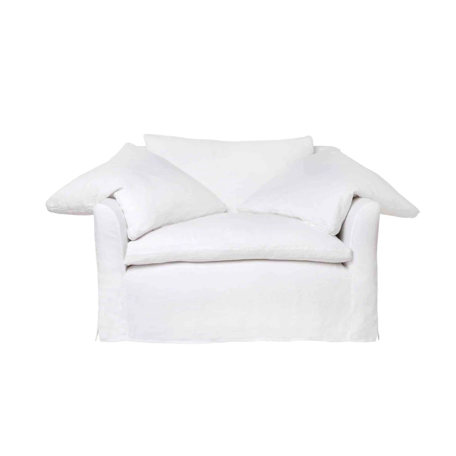 SALINAS SLIPCOVERED CHAIR AND 1/2