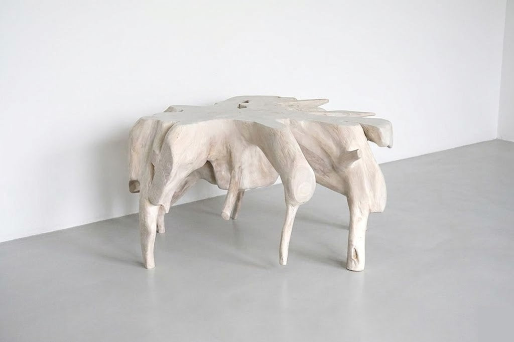 36" SUN-BLEACHED TEAKROOT COFFEE TABLE I