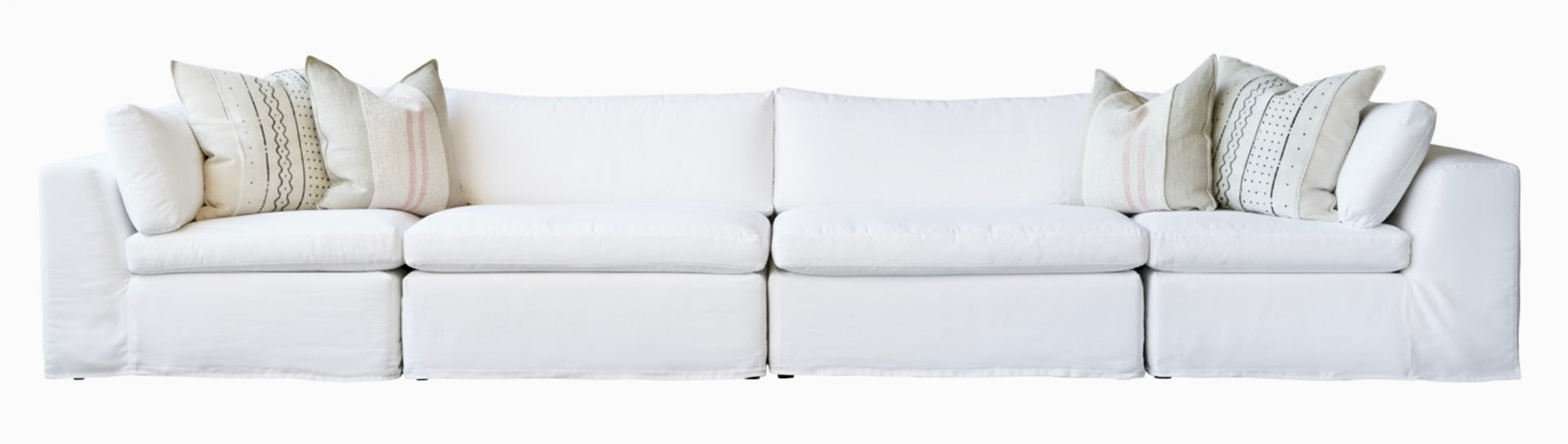 SANTA BARBARA SLIPCOVERED MODULAR SECTIONAL-SOFA