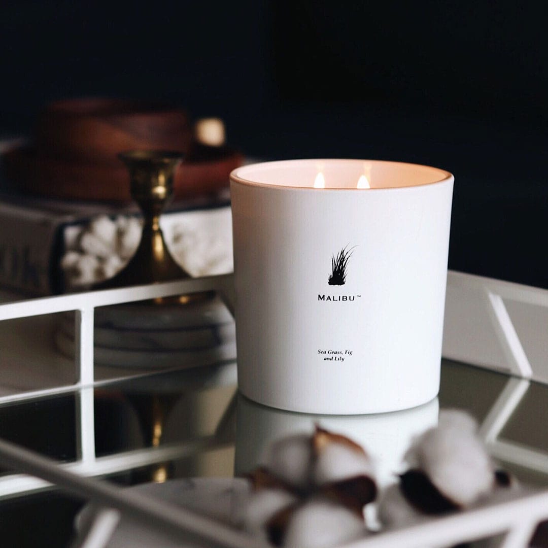 Malibu Luxe Double Wick Scented Glass Jar Candle