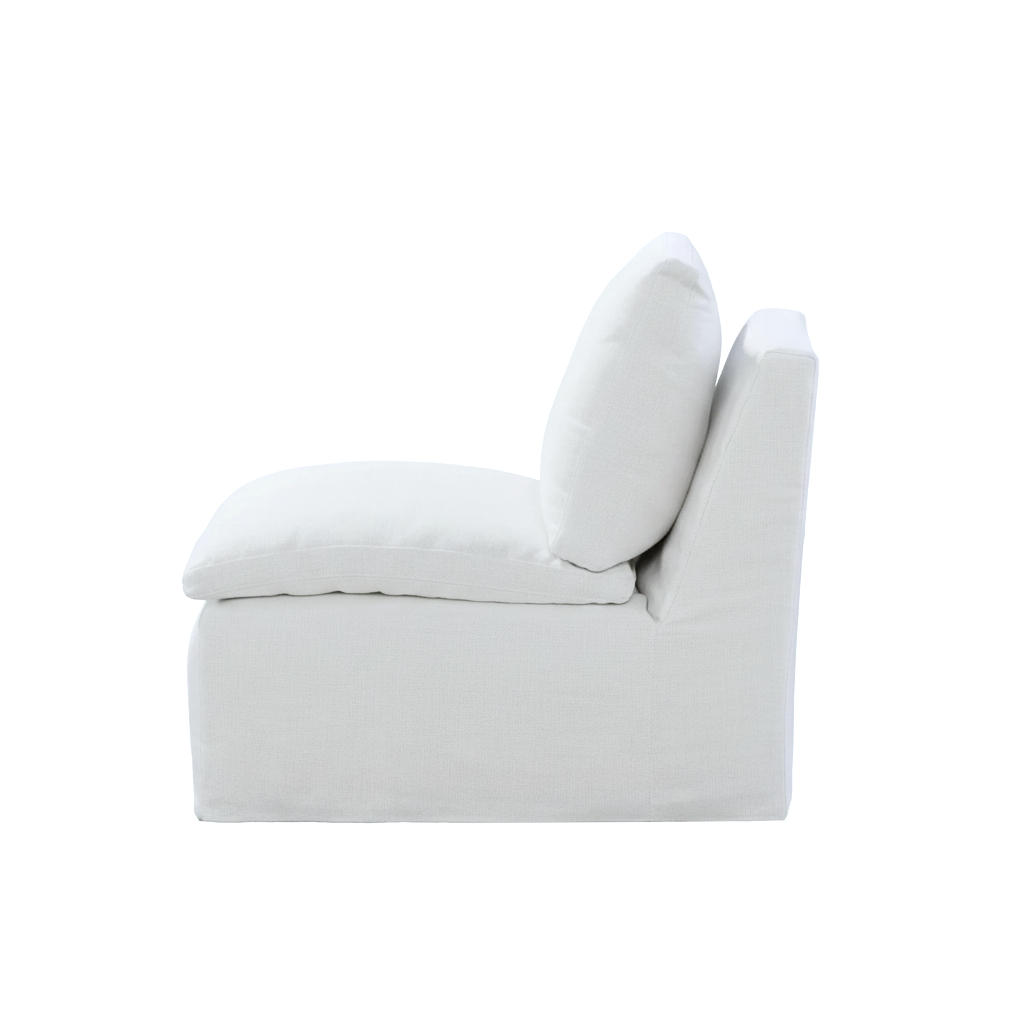 SALT CREEK ARMLESS SLIPCOVERED CHAIR