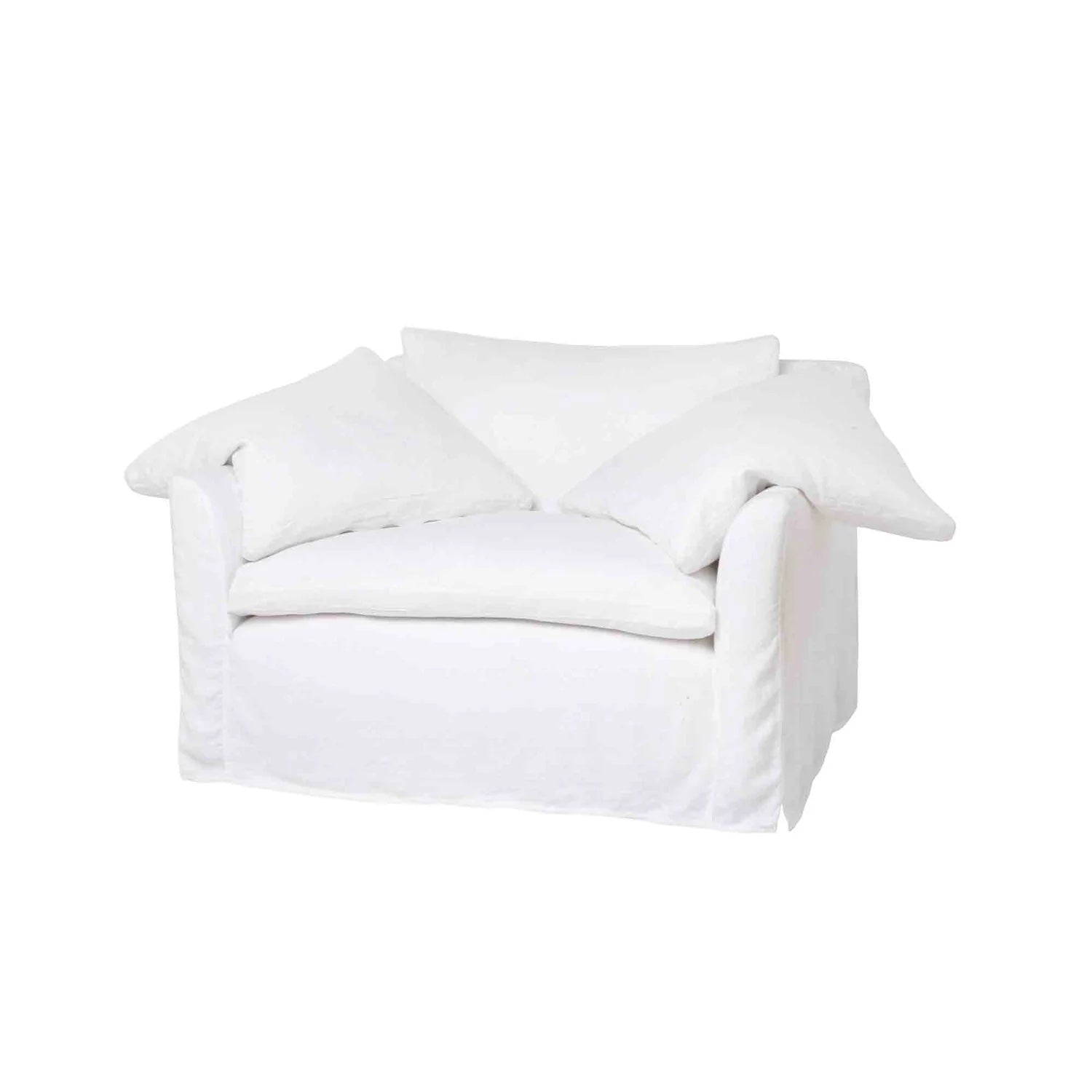 SALINAS SLIPCOVERED CHAIR AND 1/2