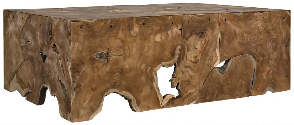 TEAK ROOT BLOCK COFFEE TABLE