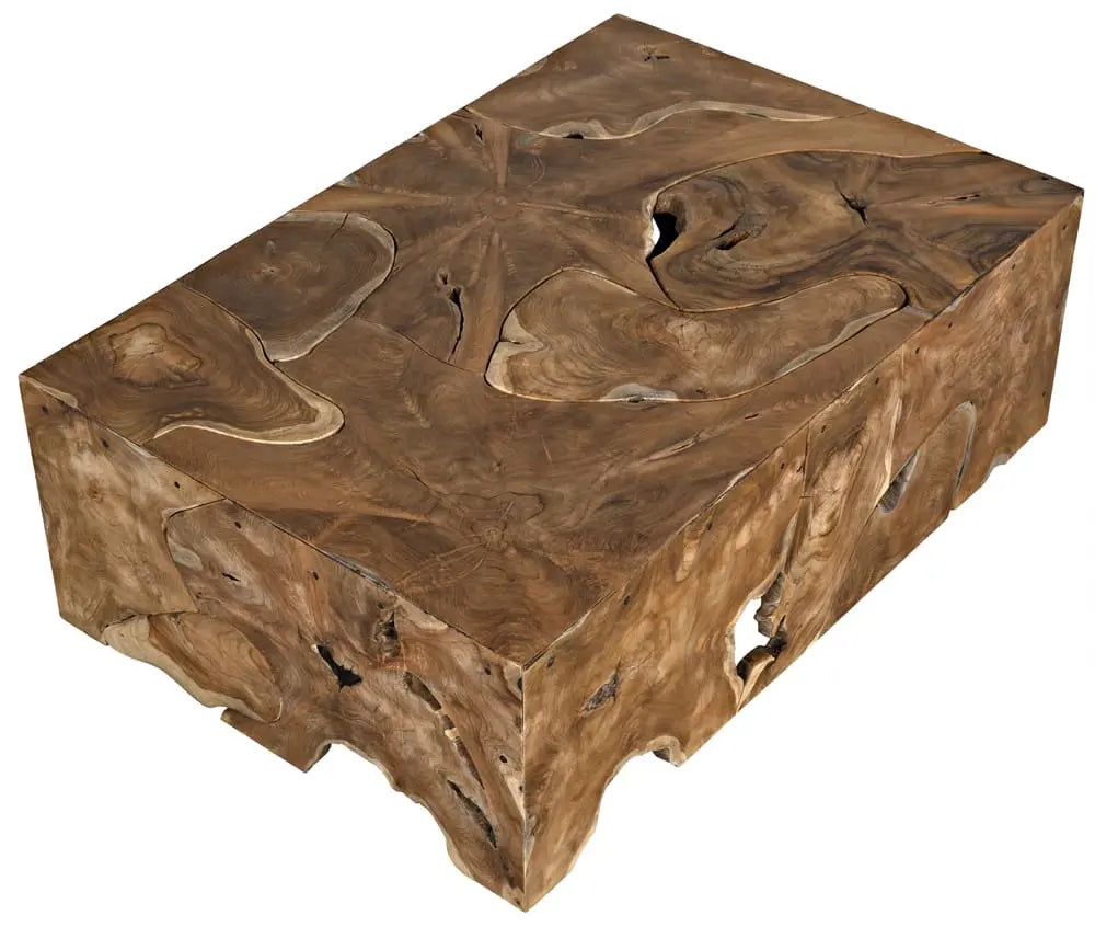 TEAK ROOT BLOCK COFFEE TABLE