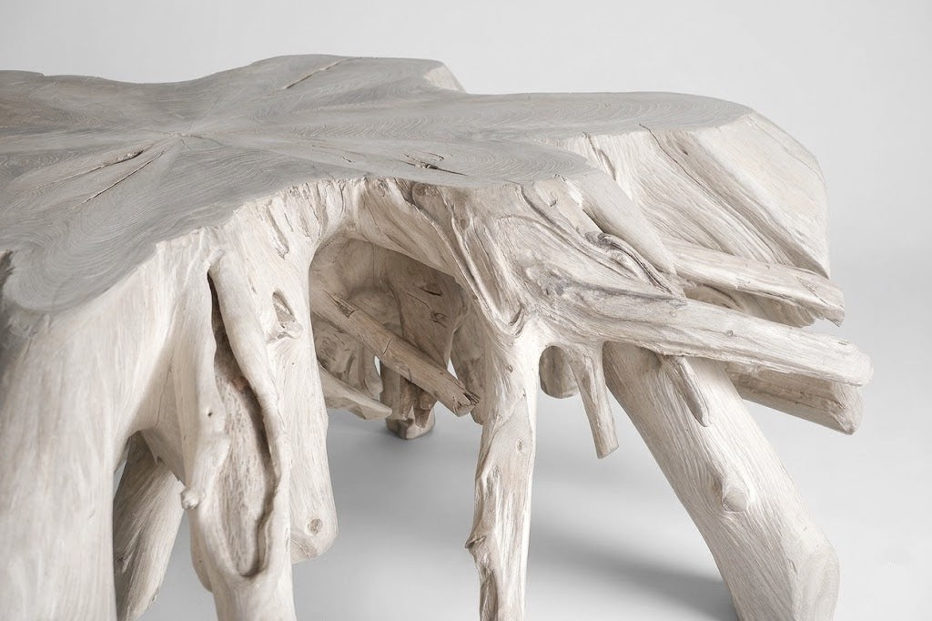 42" SUN-BLEACHED TEAKROOT COFFEE TABLE I