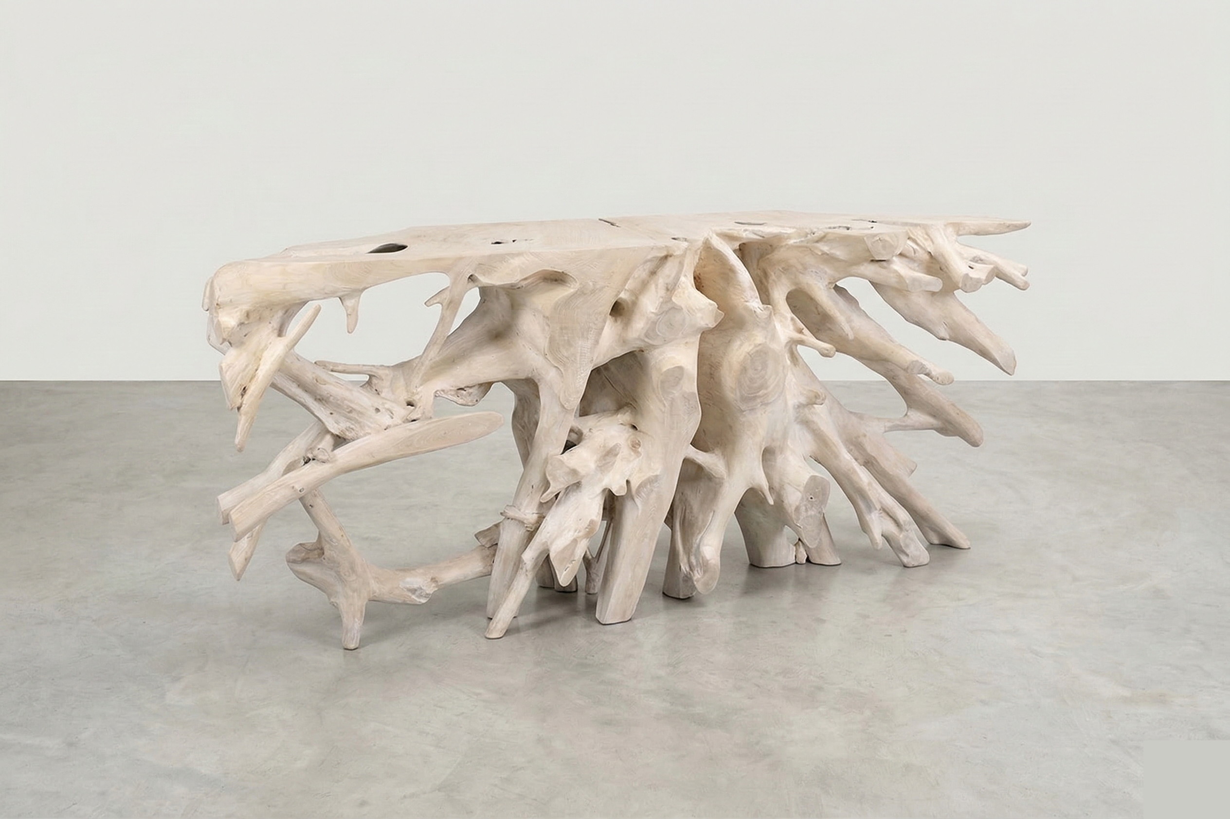 78" SUN-BLEACHED TEAKROOT CONSOLE