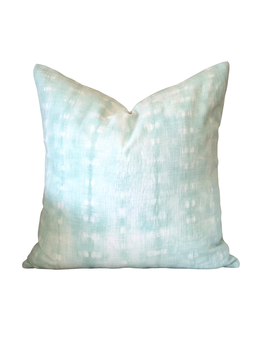 24" Shibori Bamboo Pillow - Seafoam