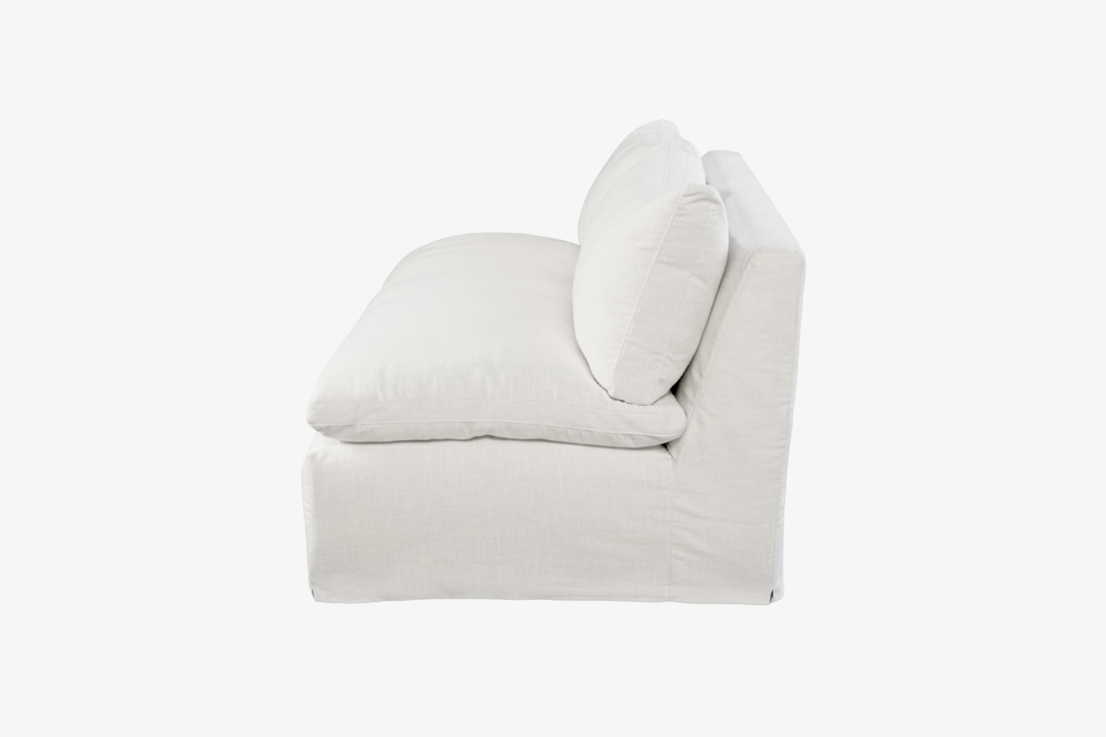 SALT CREEK ARMLESS SLIPCOVERED SOFA