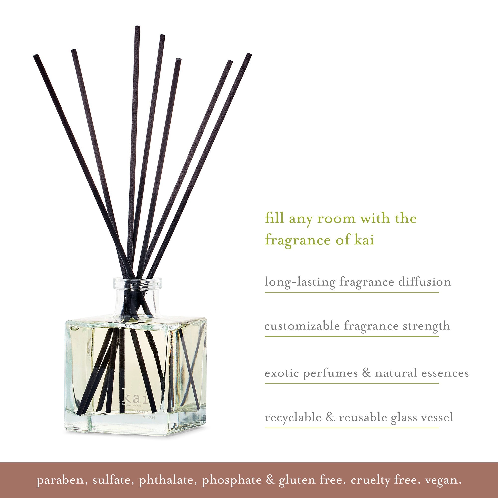 Kai Fragrance Rose Reed Diffuser 6.75 oz